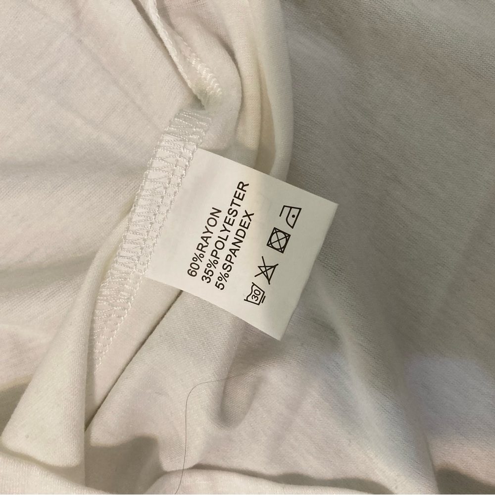 🔥NWT Coolmee white V-neck knee length short sleeve summer dress size L - Picture 6 of 9